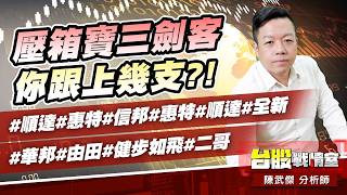 壓箱寶三劍客你跟上幾支?!#順達#惠特#信邦#惠特#順達#全新#華邦#由田#健步如飛#二哥｜小武哥投資事務所｜陳武傑 (圖)