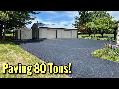 Super HOT Blacktop! | Paving a Residential Driveway