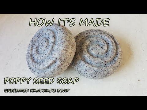 How It's Made: Poppy seed Handmade Unscented Soap OCA Natural Handmade Soaps