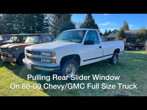 How To Remove Rear Slider Window On 1988-2000 OBS Chevy/GMC Truck.