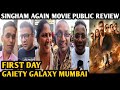 Singham Again Movie Public Review First Day Gaiety Galaxy Ajay Devgn Salman Khan Mumbai