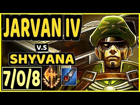 MINERVA (JARVAN IV) vs SHYVANA - 7/0/8 KDA JUNGLE CHALLENGER GAMEPLAY - BR