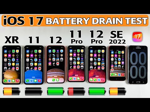 iOS 17 Battery Drain Test - iPhone XR vs iPhone 11 vs iPhone 12 vs 11 Pro vs 12 Pro vs SE 2022