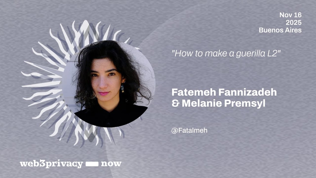 "How to make a guerilla L2" by Fatemeh Fannizadeh & Melanie Premsyl // ECC#2 - Buenos Aires 2025