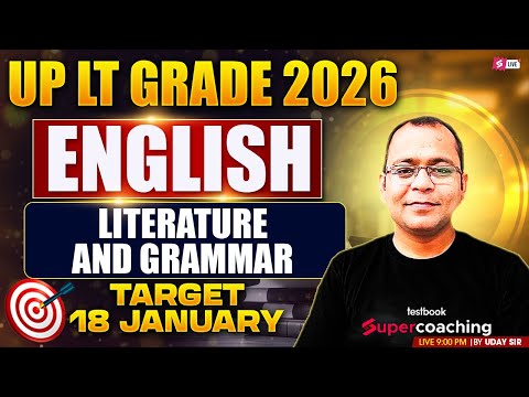 UP LT Grade English Classes 2025 | UP LT Grade English Literature & Grammar By Uday Sir