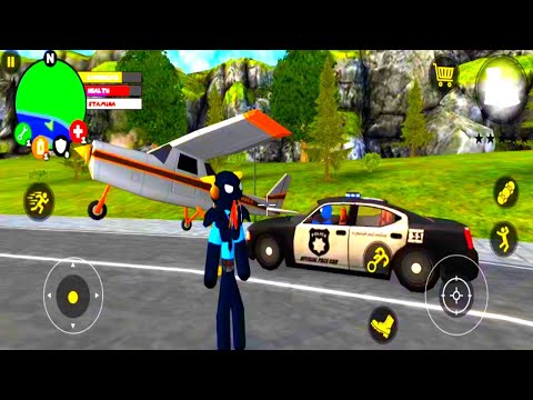 US Police Stickman Rope Hero Vegas Gangstar Crime Simulator #2