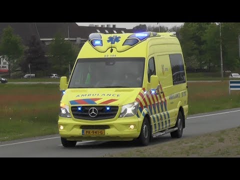 A1, Otaris Ambulance 03-104 Assen naar onbekend ziekenhuis