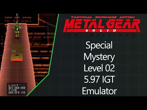 MGS: VR Missions | PS1 Emulator | Special | Mystery | Level 02 | 5.97 IGT