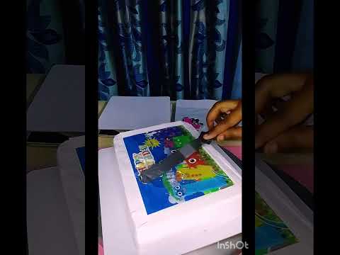 Edible photoprint cake tutorial #photoprintcake #chocolatecake #sugarprintcake #cake #cakedesign