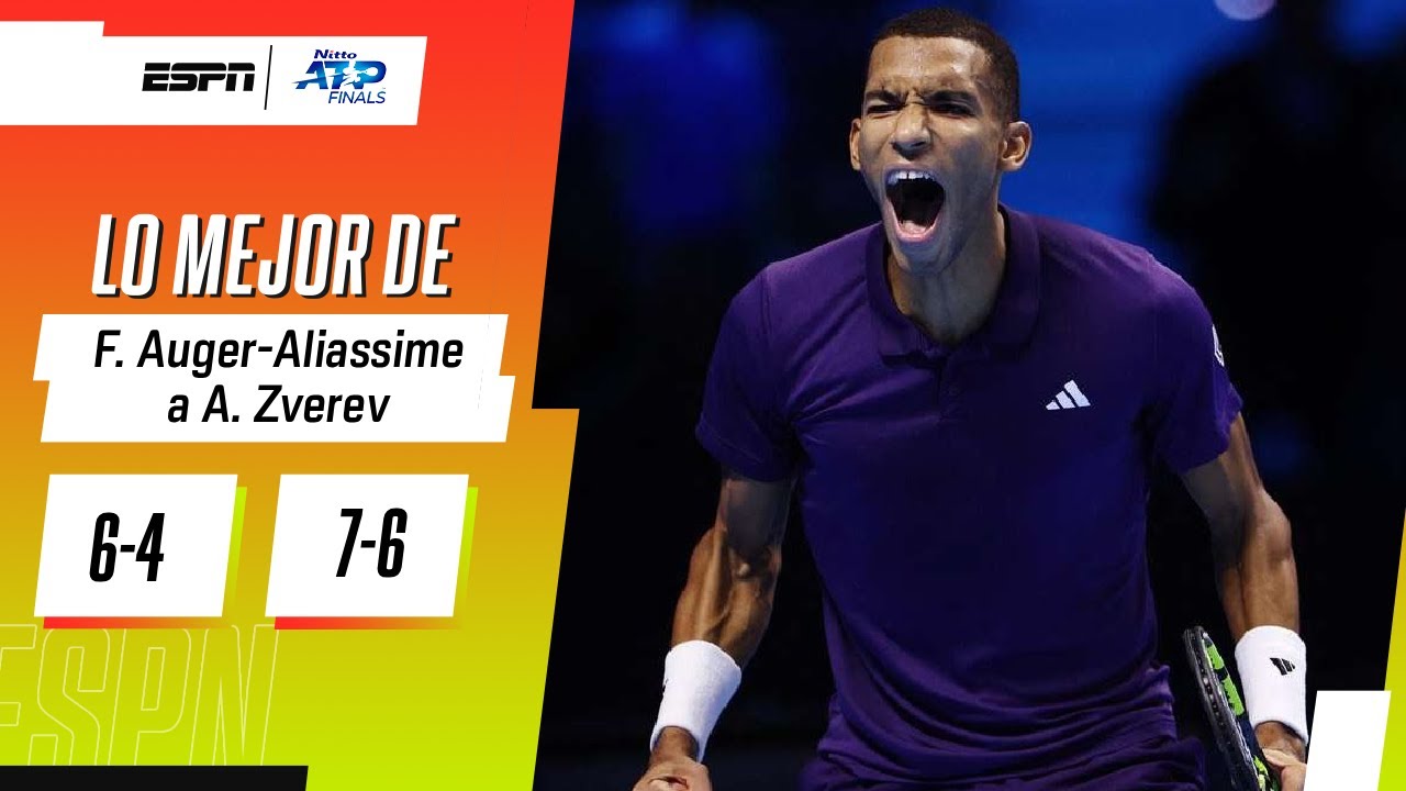AUGER-ALIASSIME DERROTÓ A ZVEREV EN SETS CORRIDOS Y SE METIÓ EN LA SEMI DEL ATP FINALS | RESUMEN