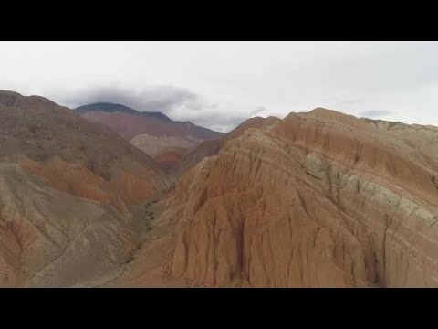 Red Mountains In Kyrgyzstan Stock Video