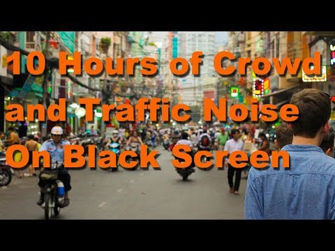 10 Hours of (Loud) Crowd, Traffic and Brown Noise on Black Screen #sleep #study #noise