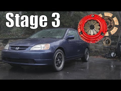 Civic Coupe EX (D17) Stage 3 Yonaka 6 Puck Clutch Install [Full Length]