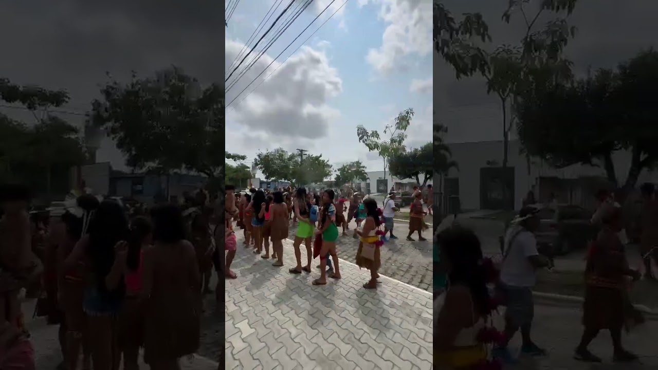 Índios promovem manifestação em frente à Justiça Federal em Eunápolis