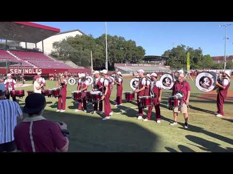 FSU vs UMass - Big 8 Drumline plays Cap’n Cotton with Alumni