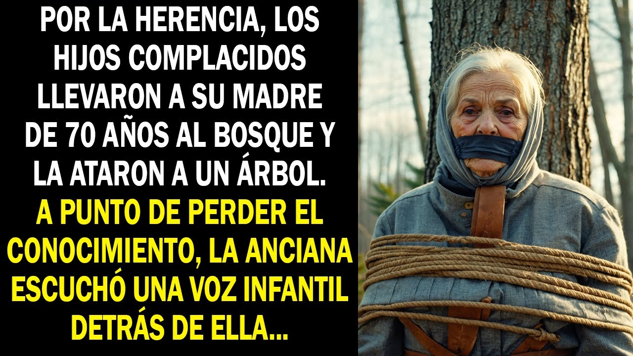 Por la herencia, llevaron a su madre de 70 años al bosque y la ataron a un árbol. A punto de...