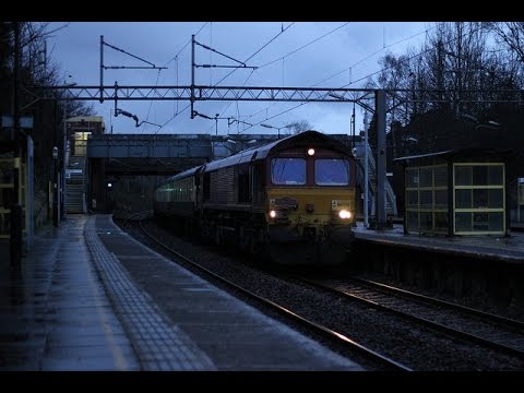 Class 66056 With Mersey Weaver II 14/01/2017