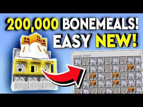 BEST BONEMEAL FARM - EASY & INFINITE in Minecraft Bedrock MCPE Consoles 1.21