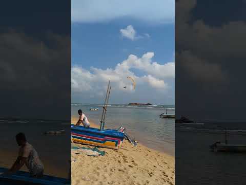 "Flying Over Moragalla Beach" | Paramotor Adventure #Shorts #travel #srilanka #beach