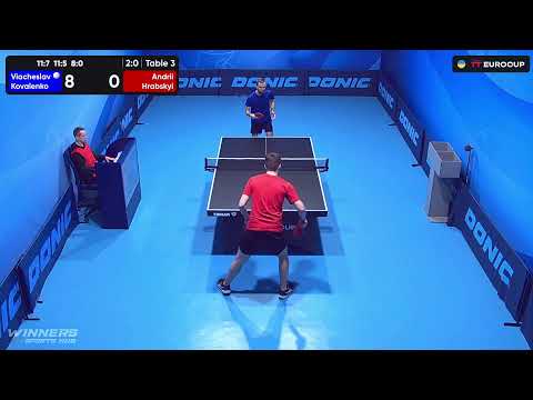 18:00 Viacheslav Kovalenko - Andrii Hrabskyi 18.10.2023 TT Euro.Cup Ukraine  Master. TABLE 3
