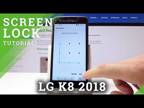 How to Add Pattern Lock in LG K8 2018 - Set Up Lock Screen