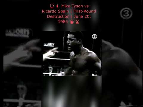 🥊⚡ Mike Tyson vs Ricardo Spain | First-Round Destruction | June 20, 1985 🔥🏆 #miketyson