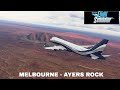 A320neo Flight Melbourne To Ayers Rock Uluru Microsoft Flight Sim 4K 60fps