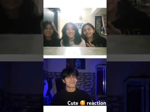 Cute reaction 🥰 for three girls #omegle #viralvideo #ometv