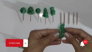 😍COMO FAZER MINI-ÁRVORE PERFEITA PARA MAQUETE ESCOLAR