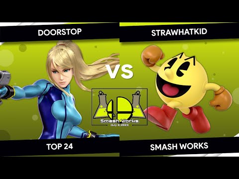 Smash Works - Doorstop (Zero Suit Samus) vs StrawHatKid (Pac-Man) - Top 24