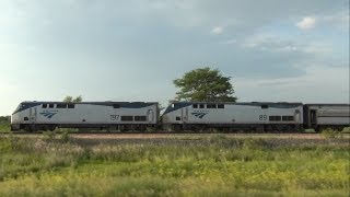 preview picture of video 'Pacing Amtrak's California Zephyr - Lockridge, IA 6/16/14'