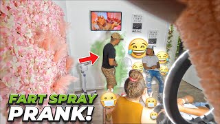 HILARIOUS FART SPRAY PRANK ON QUE2TYMEZ & YUNGFRAN!! 🤢😂