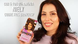 Pintei o cabelo branco em casa com Cor & Ton 0% Amônia cor 6.0 Niely