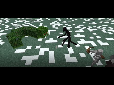 Mutant Skeleton & Mutant Enderman vs. Naga Snake (Minecraft mob battles)