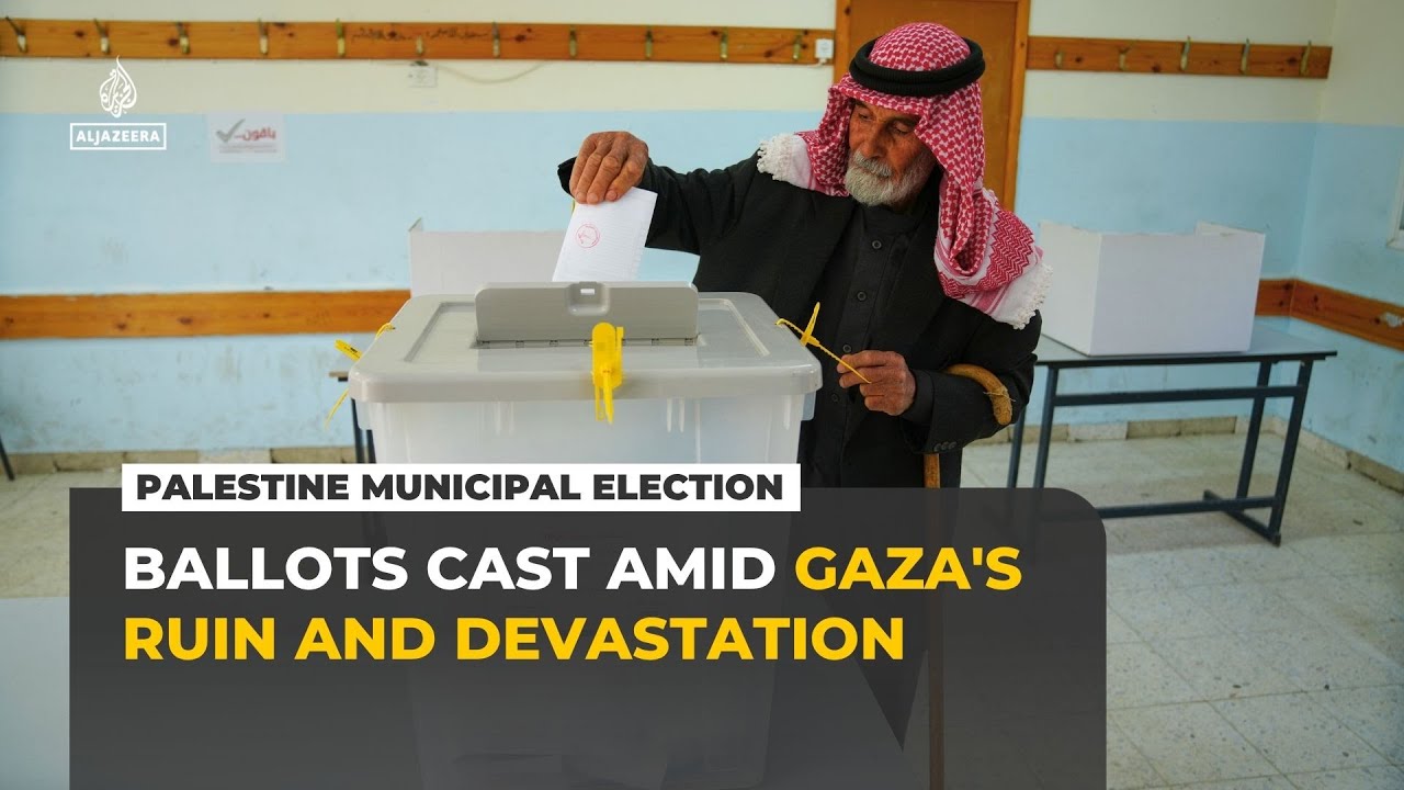 Gaza area votes in first municipal election since 2006 amid war devastation