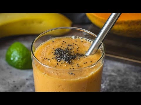 Papaya Smoothie with Chia seeds l good for Constipation l