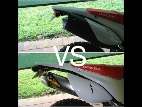 CRF250L Stock Exhaust vs FMF Powercore 4 vs Quiet Insert