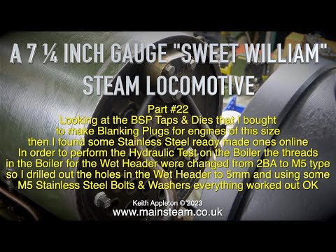 A 7 ¼ INCH GAUGE "SWEET WILLIAM" LOCOMOTIVE - PART #22