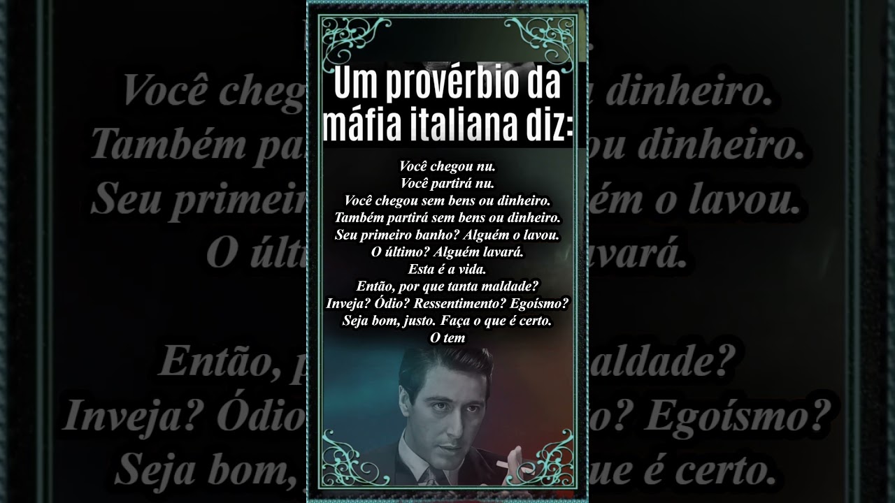 5 Provérbios da Máfia Italiana que Você Precisa Conhecer #frases