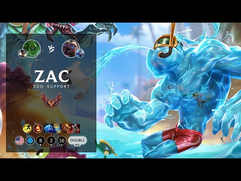 Zac Support vs Poppy - NA Grandmaster Patch 12.16