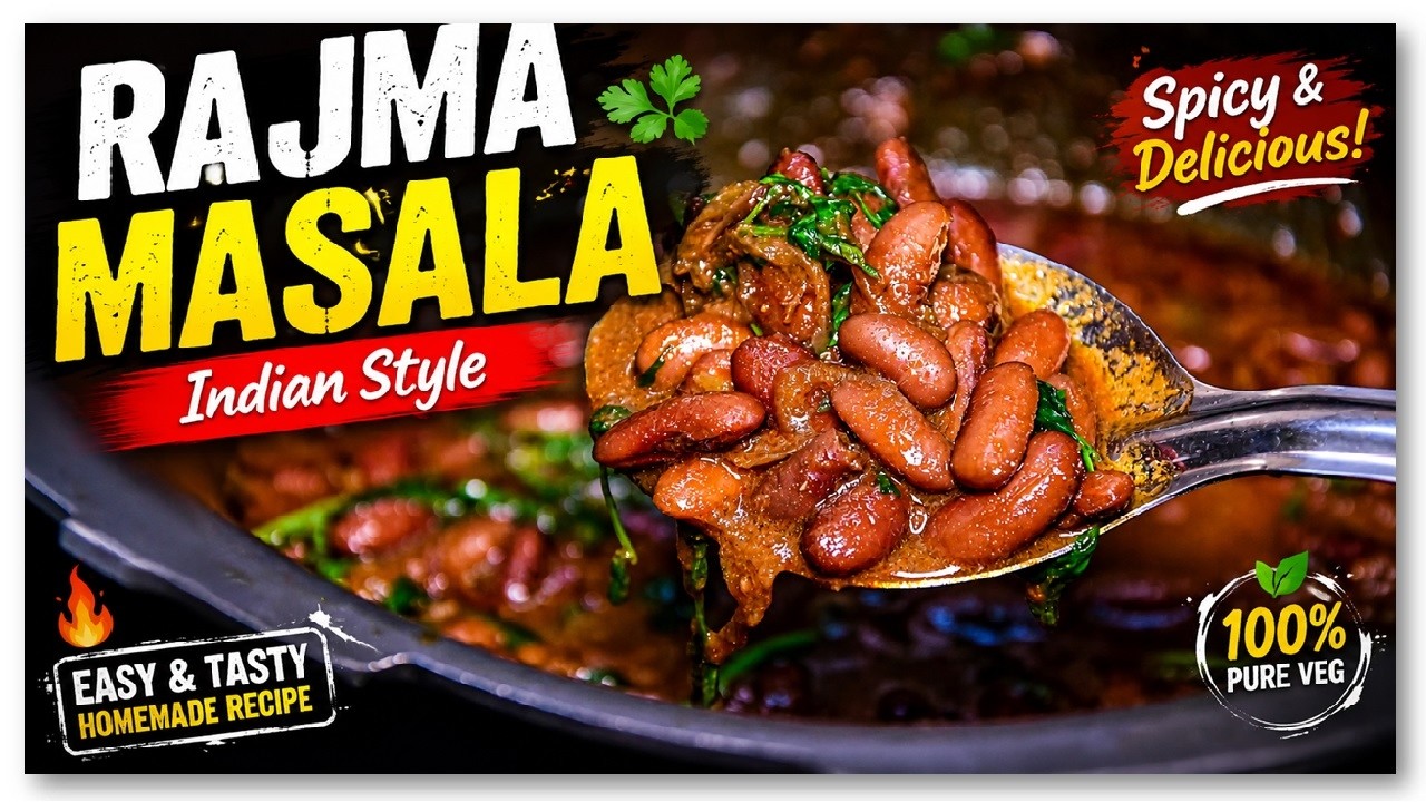 🍛 RAJMA MASALA Recipe | Punjabi Style Rajma Masala Special Restaurant Style 🔥😋