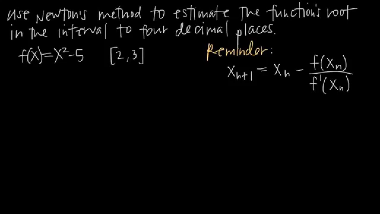 How to use NEWTON'S METHOD (KristaKingMath)