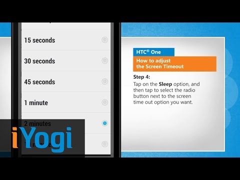 Adjust the Screen Timeout Duration in HTC One