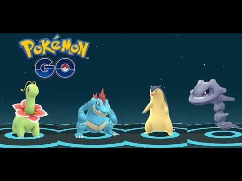 EVOLUTION POKÉMON GO GEN 2 Meganium, Typhlosion,  Feraligatr & Steelix