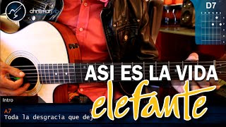 Cómo tocar "Así Es la Vida" de Elefante en Guitarra Acústica (HD) Tutorial - Christianvib