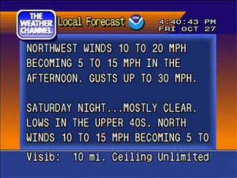 WeatherSTAR 4000 Emulator Clip: 4:39 PM - 10/27/06