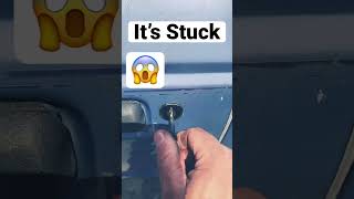 Stuck car door lock hack #Shorts￼