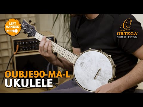 Ortega OUBJE90-MA-L Banjolele Series Maple Body & Neck 4-String Concert Banjolele w/Gig Bag & Pickup For Left Hand Player image 13