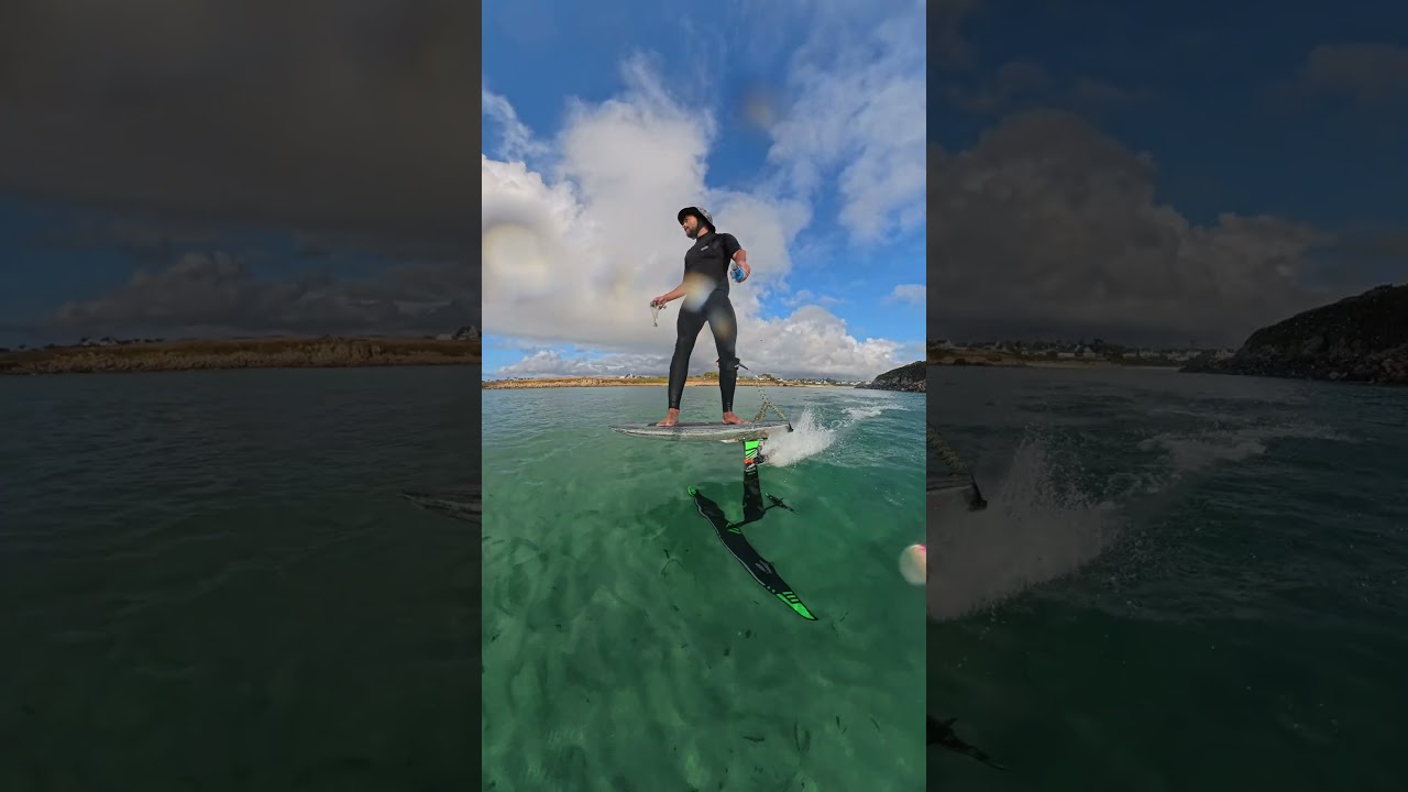 foil surfing on liquid epoxy 🤩🤩🤩saved the assist foil with another remote for more holiday sessions!