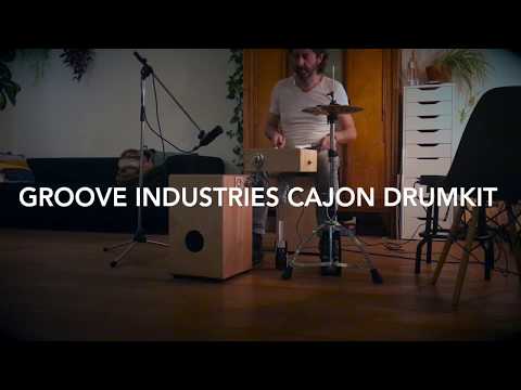 Groove Industries Cajon-drum kit. Built en Played by Raoul Roosenstein